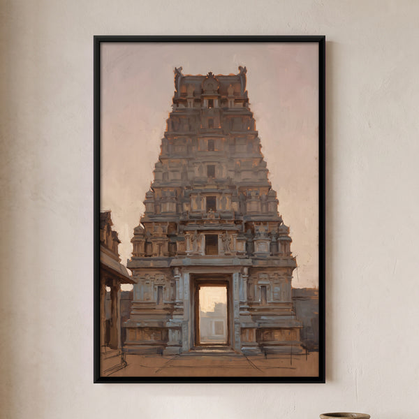 South Indian Temple Gopuram at Dawn