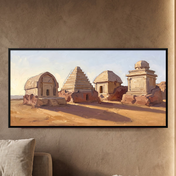 Carved Stone Shrines in the Sand