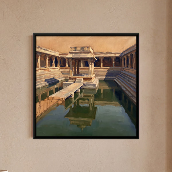 Pavilion in a Temple Tank in Terracotta