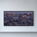 Town Rooftops at Dusk