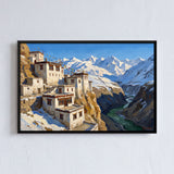 Cliffside Himalayan Monastery in Azure