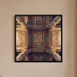 Intricately Carved Stone Temple Ceiling