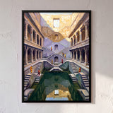 Multi-tiered Stepwell Descending to Green Water