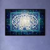 Blue Tile Panel with Birds