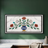 Flower Vase in Marble Inlay