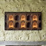 Shell Niches with Oil Lamps