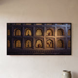 Wall of Arched Niches with Glowing Jali Screens