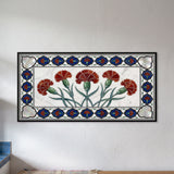 Carnations in Marble Inlay Style