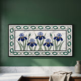 Irises in Marble Inlay Style