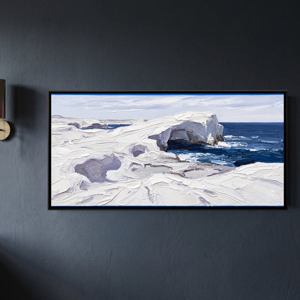 White Rocks Above a Blue Sea