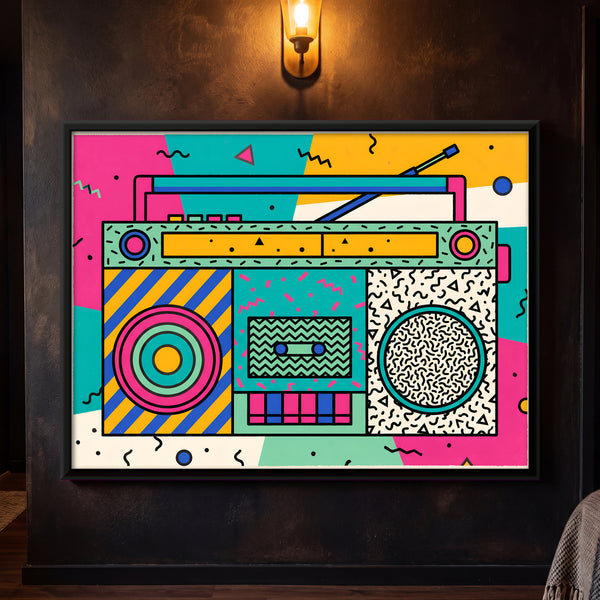 Cassette Boombox with Antenna