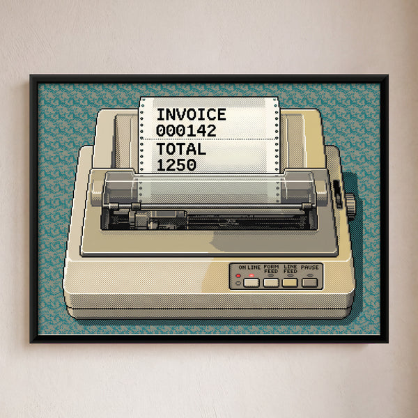 Dot Matrix Printer Printing an Invoice