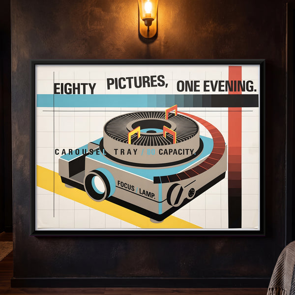 Carousel Slide Projector with Text