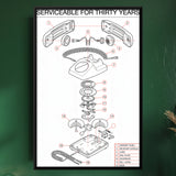 Rotary Telephone Exploded View Diagram
