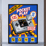 Retro Handheld Game Console Box Art