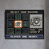 Retro Machine Select Screen with Rotary Phone