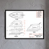 Steam Iron Technical Drawing