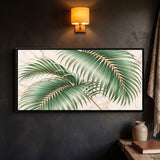 Palm Fronds on Cream Marble