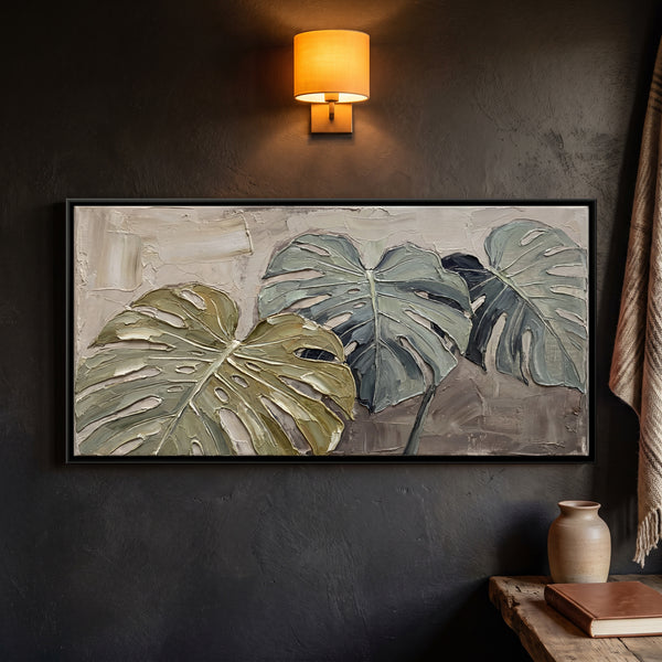 Sage Monstera Leaves