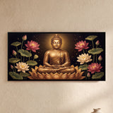 Golden Buddha with Lotuses