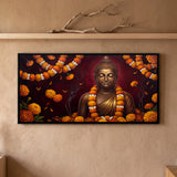 Buddha with Marigold Garlands