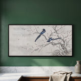 Two Magpies on a Blossoming Plum Branch