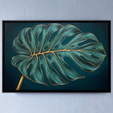 Single Monstera Leaf with Gold Veins