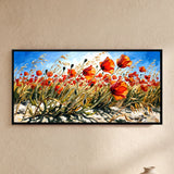 Red Poppies in Wild Grass