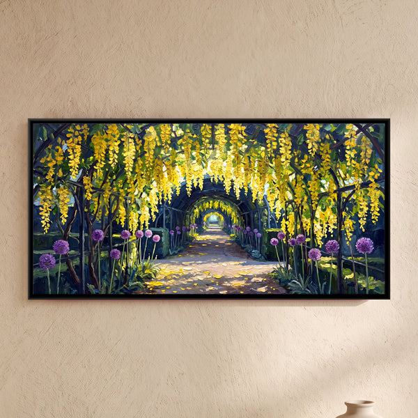 Laburnum Archway over a Garden Path