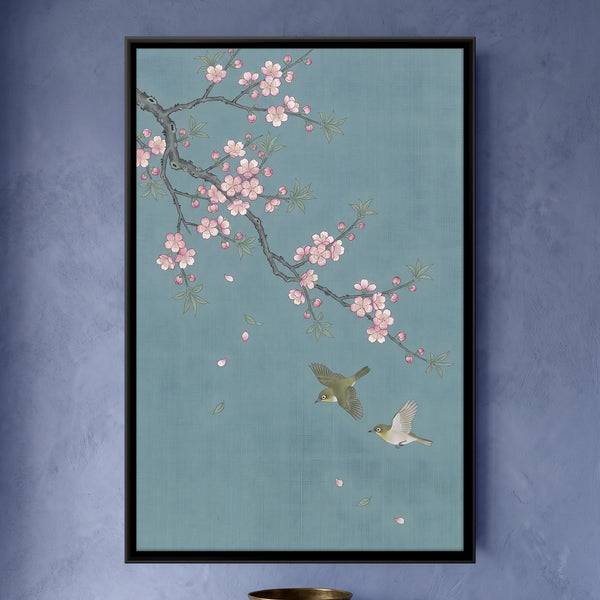 Plum Blossom Branch with Two Flying Birds