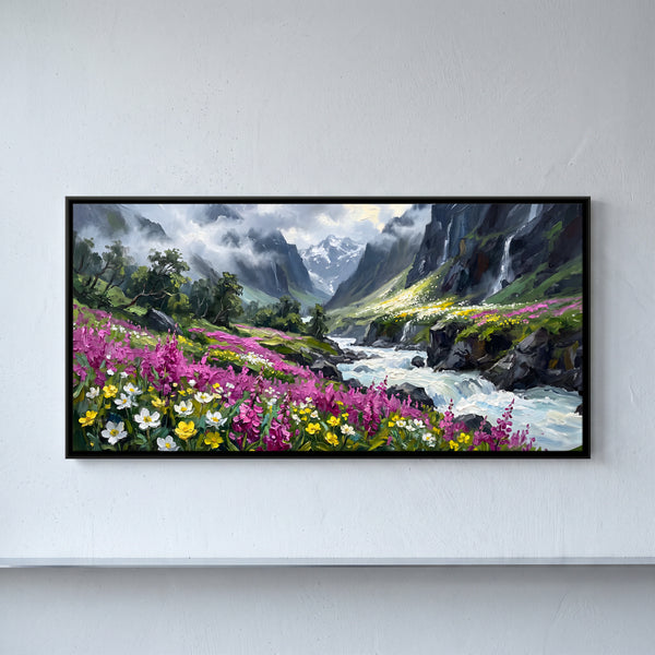 Wildflowers Along a Mountain Stream