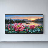 Lotuses on Dal Lake at Sunrise