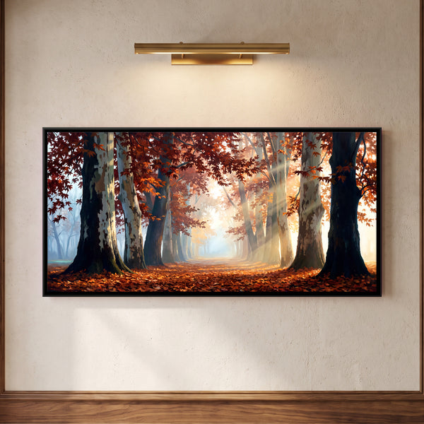 Sunlit Autumn Avenue