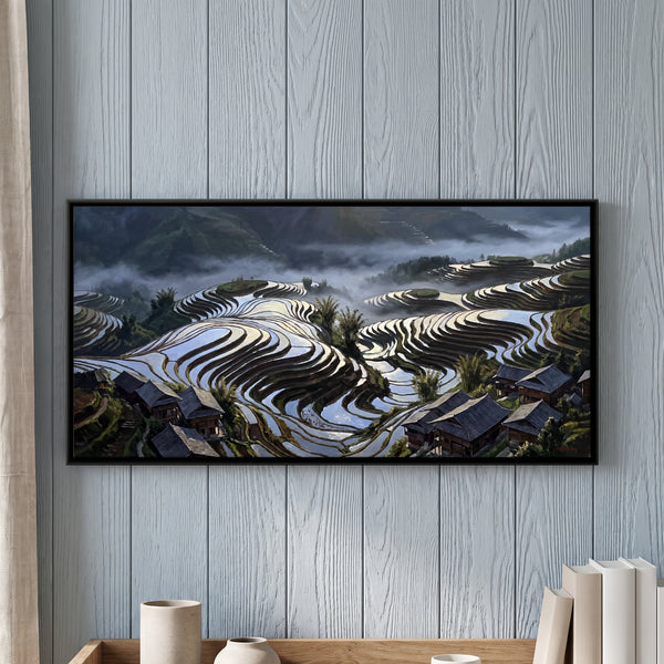Rice Terraces and Hillside Village
