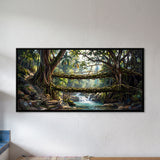 Living Root Bridge in Charcoal