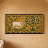 Gau Mata with Calf in Terracotta