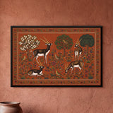 Four Blackbuck Antelope in a Flowering Grove
