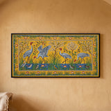 Cranes Beside a Lotus Pool