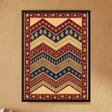 Chevron Bands with Paisley and Floral Motifs