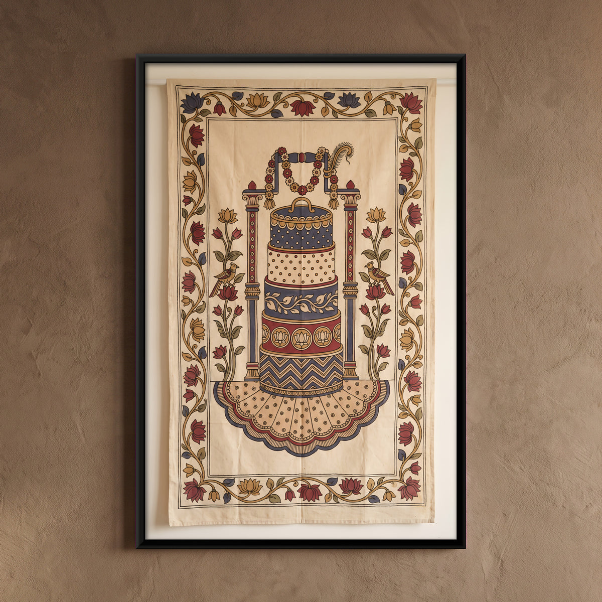 Stacked Tiffin Carrier - framed canvas art hung on a wall
