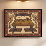 Writing Desk with Inkwell and Benches