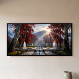 Mughal Garden Fountains in Autumn