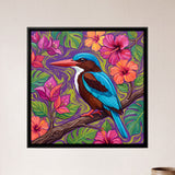 White-Throated Kingfisher on a Branch