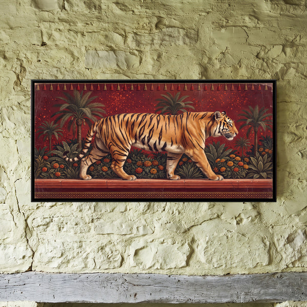 Tiger on a Garden Terrace