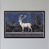 White Stag on a Garden Terrace