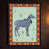 Nilgai Antelope in a Flowering Meadow