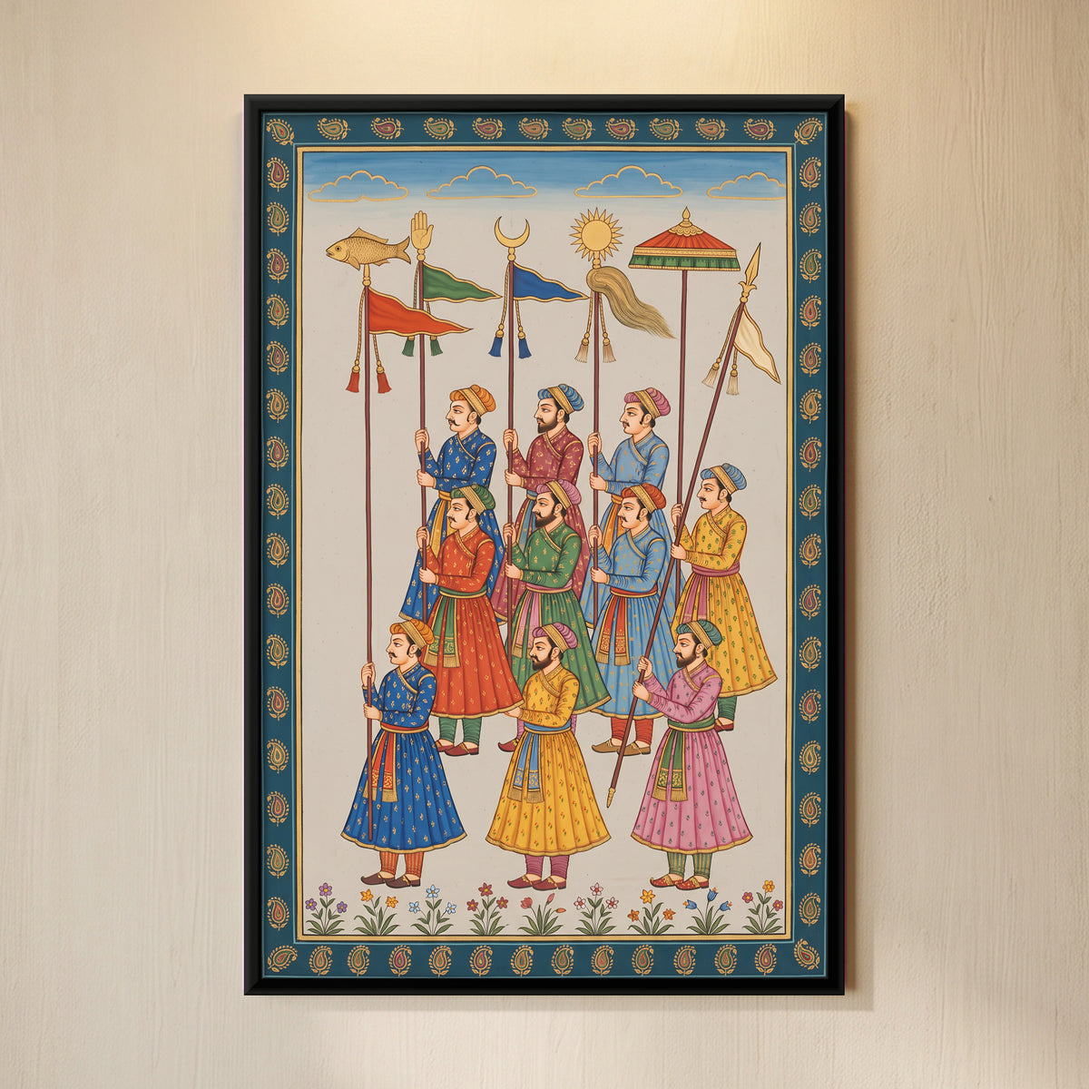 Royal Standard Bearers - framed canvas art hung on a wall