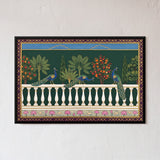 Peacocks on a Marble Balustrade