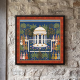 Domed Pavilion in a Lotus Pool with Attendants