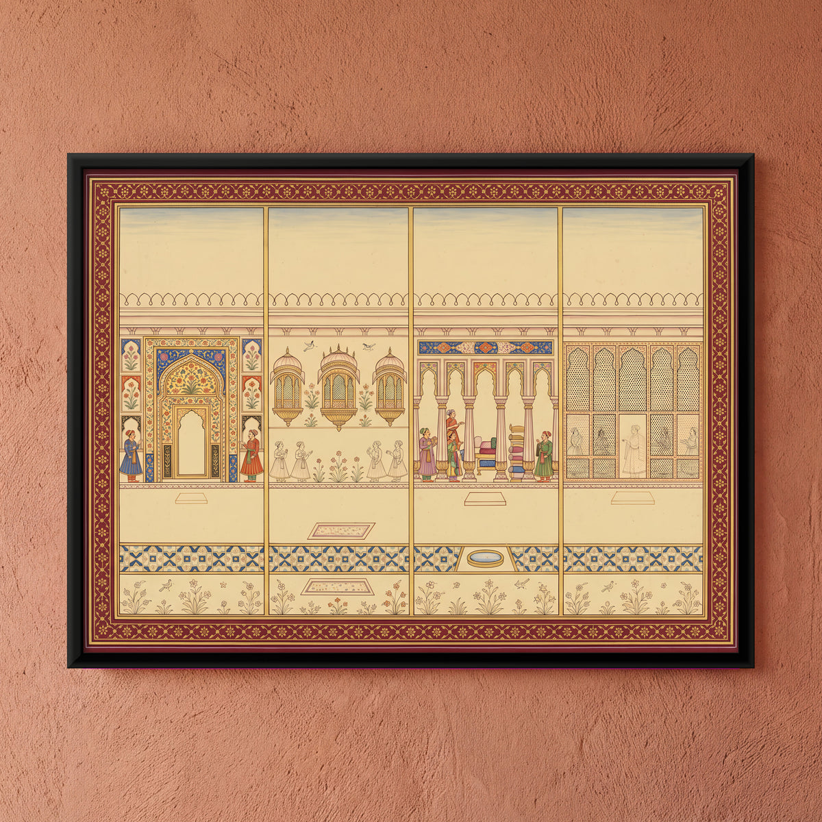 Palace Halls and Alcoves - framed canvas art hung on a wall